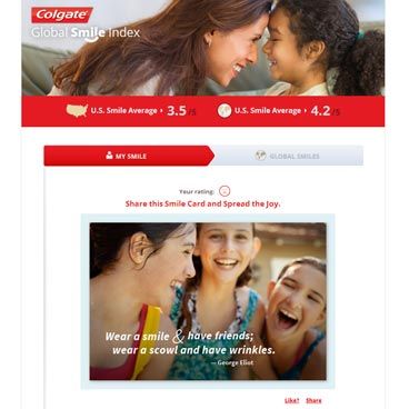 Screenshot of the Colgate project