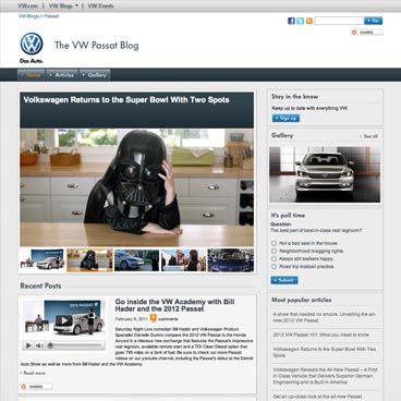 Screenshot of the The VW Blog Network project